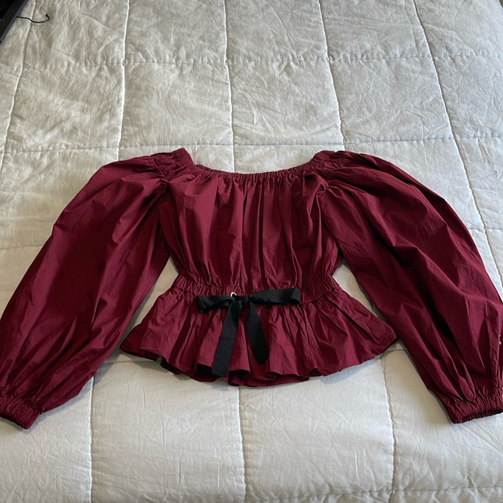 Ulla Johnson Kira Off-The-Shoulder Poplin Top